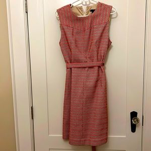 J Crew classic shift dress with tie belt